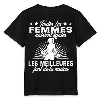 Toutes Les Femmes Naissent Egales Muscu Fitness - T-shirt bio MINI CREATOR Stanley/Stella Enfant - noir - Devant - Mikhail (115cm)
