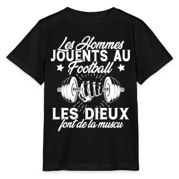 Les Hommes Jouents Au Football Les Dieux Gym Muscu - T-shirt bio MINI CREATOR Stanley/Stella Enfant - noir - Devant - Mikhail (115cm)