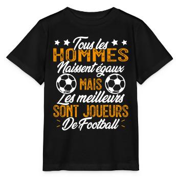 les hommes sont les meilleurs joueurs de football - T-shirt bio MINI CREATOR Stanley/Stella Enfant - noir - Devant - Mikhail (115cm)