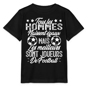 les hommes sont les meilleurs joueurs de football - T-shirt bio MINI CREATOR Stanley/Stella Enfant - noir - Devant - Mikhail (115cm)