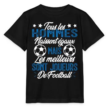 les hommes sont les meilleurs joueurs de football - T-shirt bio MINI CREATOR Stanley/Stella Enfant - noir - Devant - Mikhail (115cm)