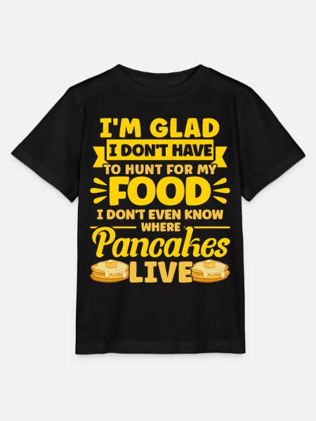 Pfannkuchen Frühstückspfannkuchen Fluffiger Flachk - Stanley/Stella Kinder T-Shirt MINI CREATOR - Schwarz