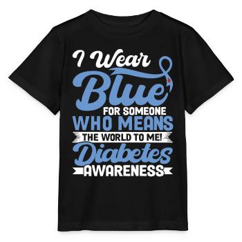 Diabetes cure diabetes month adolescent diabet - Stanley/Stella MINI CREATOR Kids’ T-Shirt - black - Front - Mikhail (115cm)