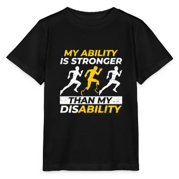 Ability is more - Stanley/Stella MINI CREATOR Kids’ T-Shirt - black - Front - Mikhail (115cm)