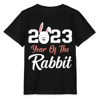 Jahr des Kaninchens Chinesisches Neujahr 2023 - Stanley/Stella Kinder T-Shirt MINI CREATOR  - Schwarz - Vorne - Mikhail (115cm)
