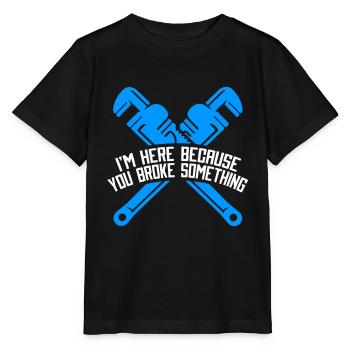 Funny pipe installation Pipefitter Pipes - Stanley/Stella MINI CREATOR Kids’ T-Shirt - black - Front - Mikhail (115cm)