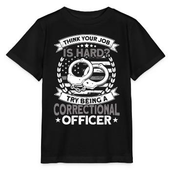 Gardien de prison Gardien de prison - T-shirt bio MINI CREATOR Stanley/Stella Enfant - noir - Devant - Mikhail (115cm)