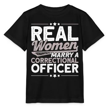 Gefängniswärter Handschellen Justizvollzugsbeamter - Stanley/Stella Kinder T-Shirt MINI CREATOR  - Schwarz - Vorne - Mikhail (115cm)