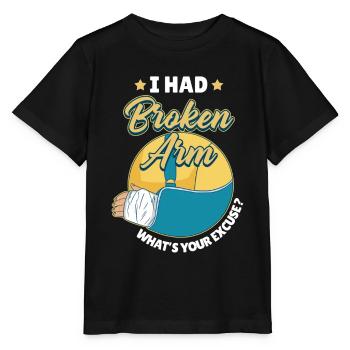 J’ai eu une fracture - T-shirt bio MINI CREATOR Stanley/Stella Enfant - noir - Devant - Mikhail (115cm)