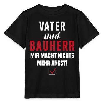 Papa et promoteur Rien ne me fait plus peur - T-shirt bio MINI CREATOR Stanley/Stella Enfant - noir - Devant - Mikhail (115cm)
