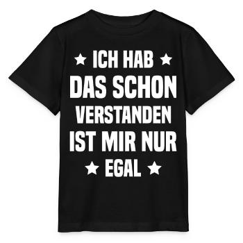 ich hab das schon verstanden - Stanley/Stella Kinder T-Shirt MINI CREATOR  - Schwarz - Vorne - Mikhail (115cm)