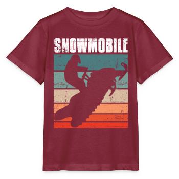 Motoneige Vintage - T-shirt bio MINI CREATOR Stanley/Stella Enfant - bordeaux - Devant - Kain (125cm)