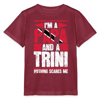 Trini Papa Tobago Trinidad Flag Trinidad - T-shirt bio MINI CREATOR Stanley/Stella Enfant - bordeaux - Devant - Kain (125cm)