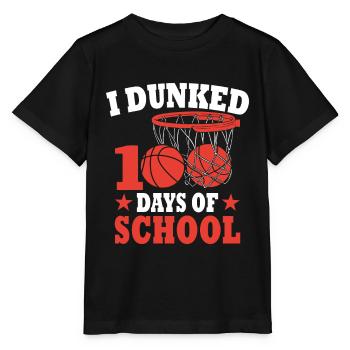 100 jours d'école Basket Cadeau Pour Enfants - T-shirt bio MINI CREATOR Stanley/Stella Enfant - noir - Devant - Mikhail (115cm)