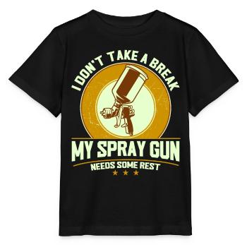 Le pistolet de pulvérisation a besoin d’une pause Course de peinture de voiture - T-shirt bio MINI CREATOR Stanley/Stella Enfant - noir - Devant - Mikhail (115cm)