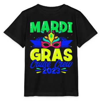 Mardi Gras Cruise Crew 2023 Mardi Gras Geschen - Stanley/Stella MINI CREATOR Kids’ T-Shirt - black - Front - Mikhail (115cm)