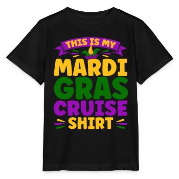 Dies ist mein Mardi Gras Cruise Shirt Mardi Gras G - Stanley/Stella Kinder T-Shirt MINI CREATOR  - Schwarz - Vorne - Mikhail (115cm)