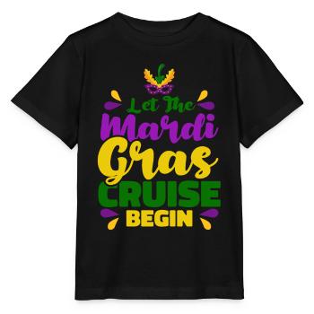 Que la croisière Mardi Gras commence Mardi Gra - T-shirt bio MINI CREATOR Stanley/Stella Enfant - noir - Devant - Mikhail (115cm)