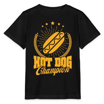 Hot Dog Champion Hot Dog Cadeau - T-shirt bio MINI CREATOR Stanley/Stella Enfant - noir - Devant - Mikhail (115cm)