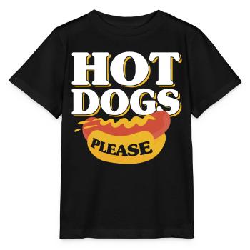 Hot Dogs Please Hot Dog Gift - Stanley/Stella MINI CREATOR Kids’ T-Shirt - black - Front - Mikhail (115cm)