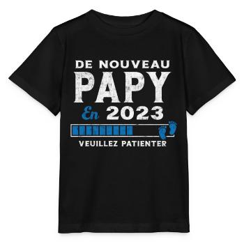 De Nouveau Papy en 2023 Cadeau Futur Papy - T-shirt bio MINI CREATOR Stanley/Stella Enfant - noir - Devant - Mikhail (115cm)