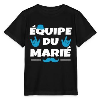 Équipe du Marié EVG Humour Enterrement de vie - T-shirt bio MINI CREATOR Stanley/Stella Enfant - noir - Devant - Mikhail (115cm)