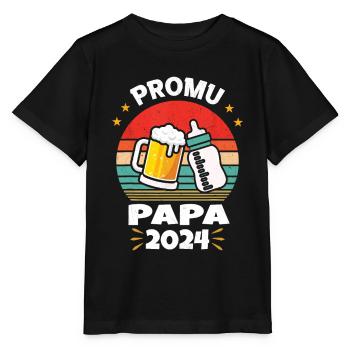 Promoted to Future Dad 2024 - Stanley/Stella MINI CREATOR Kids’ T-Shirt - black - Front - Mikhail (115cm)