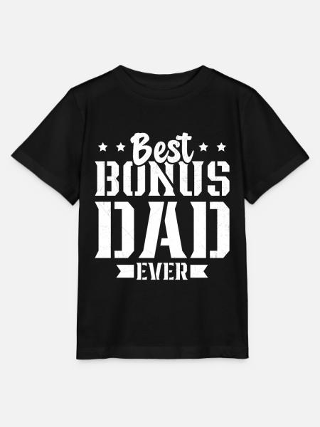 Meilleur Papa Bonus Du Monde Cadeau Père - Stanley/Stella T-shirt MINI CREATOR til børn - sort