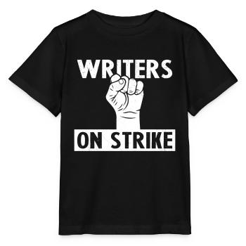 Writers' strike humor gift - Stanley/Stella MINI CREATOR Kids’ T-Shirt - black - Front - Mikhail (115cm)