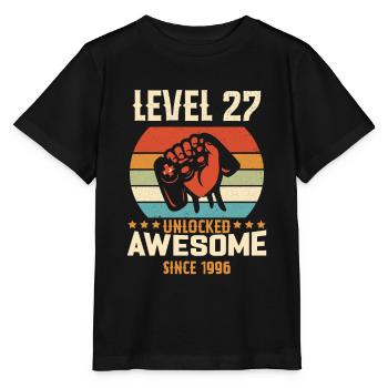 Level 27 Komplettes Geburtstagsgeschenk von 1996 - Stanley/Stella Kinder T-Shirt MINI CREATOR  - Schwarz - Vorne - Mikhail (115cm)
