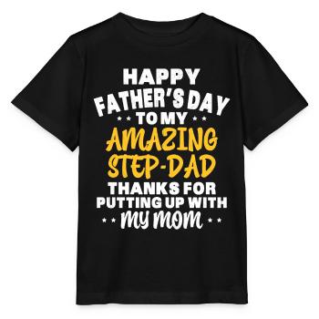 Happy Father's Day Father-in-law Father's Day - Stanley/Stella MINI CREATOR Kids’ T-Shirt - black - Front - Mikhail (115cm)