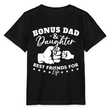 Bonus Papa et Fille Meilleurs Amis Pour La Vie - T-shirt bio MINI CREATOR Stanley/Stella Enfant - noir - Devant - Mikhail (115cm)