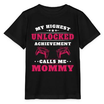 Mon plus haut accomplissement m'appelle mamie - T-shirt bio MINI CREATOR Stanley/Stella Enfant - noir - Devant - Mikhail (115cm)