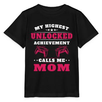 Mon plus haut accomplissement m'appelle maman - T-shirt bio MINI CREATOR Stanley/Stella Enfant - noir - Devant - Mikhail (115cm)