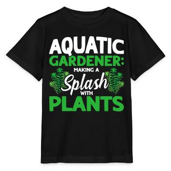 Jardiniers aquatiques Transpiration avec les plantes - T-shirt bio MINI CREATOR Stanley/Stella Enfant - noir - Devant - Mikhail (115cm)