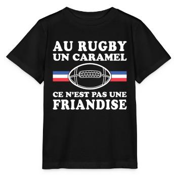 Im Rugby ist ein Karamell kein Genuss - Stanley/Stella Kinder T-Shirt MINI CREATOR  - Schwarz - Vorne - Mikhail (115cm)