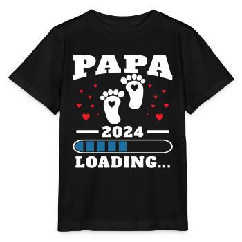Dad 2024 Funny Father's Day Gift Pregnant - Stanley/Stella MINI CREATOR Kids’ T-Shirt - black - Front - Mikhail (115cm)