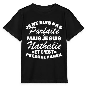 Nicht perfekt, aber ich bin Nathalie - Stanley/Stella Kinder T-Shirt MINI CREATOR  - Schwarz - Vorne - Mikhail (115cm)