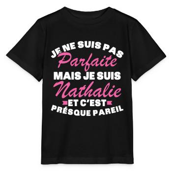 Nicht perfekt, aber ich bin Nathalie - Stanley/Stella Kinder T-Shirt MINI CREATOR  - Schwarz - Vorne - Mikhail (115cm)