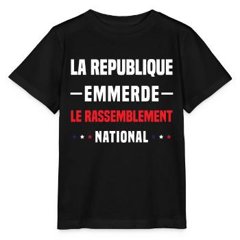 Die Republik fickt den Rassemblement National - Stanley/Stella Kinder T-Shirt MINI CREATOR  - Schwarz - Vorne - Mikhail (115cm)