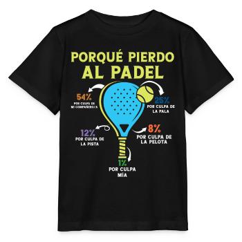 Why I Lose Padel Sportsman Sportsmen - Stanley/Stella MINI CREATOR Kids’ T-Shirt - black - Front - Mikhail (115cm)