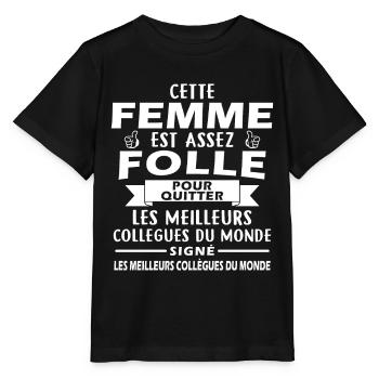 Mad Woman verlässt Kollegen - Stanley/Stella Kinder T-Shirt MINI CREATOR  - Schwarz - Vorne - Mikhail (115cm)