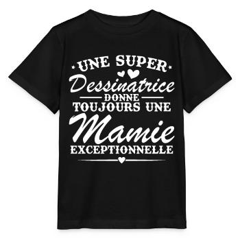 Cartoonist always gives exceptional granny - Stanley/Stella MINI CREATOR Kids’ T-Shirt - black - Front - Mikhail (115cm)