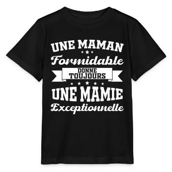 Gift for Grandma - An Exceptional Granny - Stanley/Stella MINI CREATOR Kids’ T-Shirt - black - Front - Mikhail (115cm)