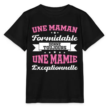 Gift for Grandma - An Exceptional Granny - Stanley/Stella MINI CREATOR Kids’ T-Shirt - black - Front - Mikhail (115cm)