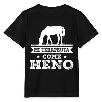 Mein Therapeut isst Heu - Stanley/Stella Kinder T-Shirt MINI CREATOR  - Schwarz - Vorne - Mikhail (115cm)