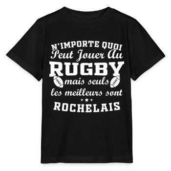 Rugby La Rochelle Fanclub Rugby - Stanley/Stella Kinder T-Shirt MINI CREATOR  - Schwarz - Vorne - Mikhail (115cm)