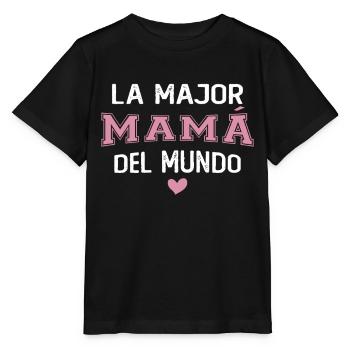 La meilleure maman du monde pour la fête des mères - T-shirt bio MINI CREATOR Stanley/Stella Enfant - noir - Devant - Mikhail (115cm)