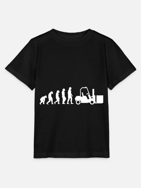 Evolution Staplerfahrer - Stanley/Stella Kinder T-Shirt MINI CREATOR  - Schwarz