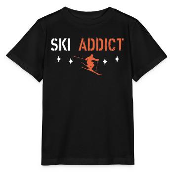 Ski-süchtig - Stanley/Stella Kinder T-Shirt MINI CREATOR  - Schwarz - Vorne - Mikhail (115cm)